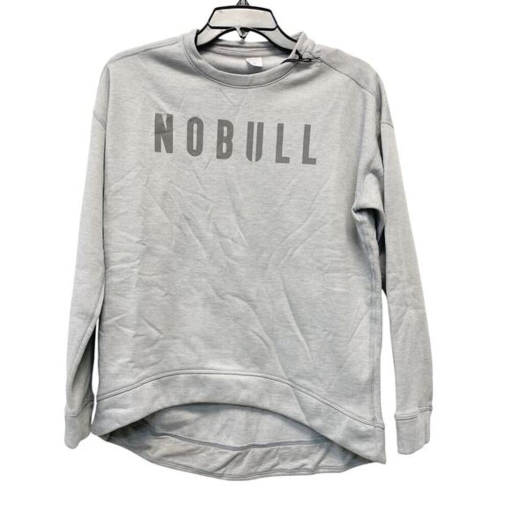 NoBull Women's Crewneck Long Sleeve‎ Sweatshirt Heather Gray Size XS - Picture 3 of 7